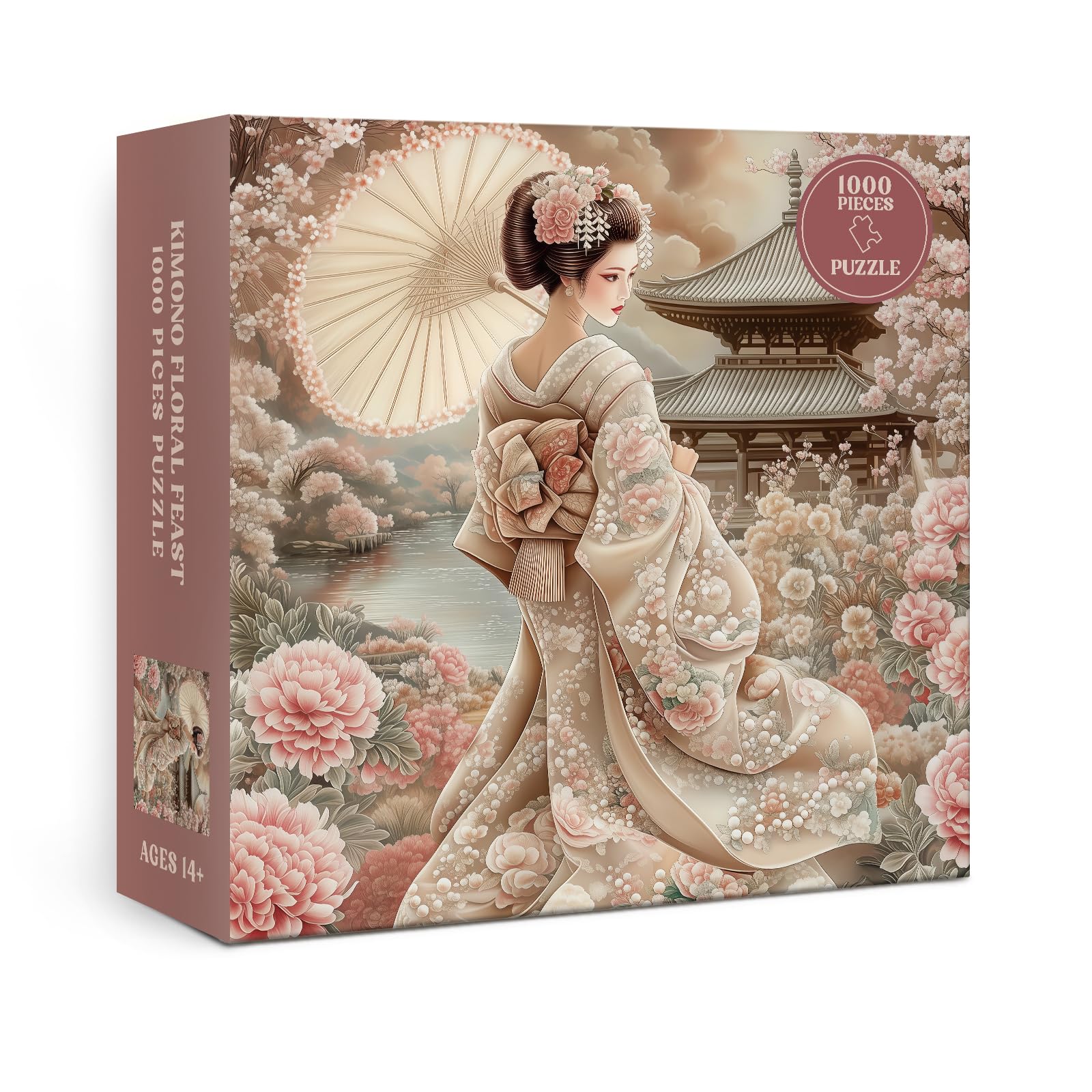 Japanese Kimono Geisha Puzzle 1000 Piece for Adults, Spring