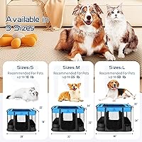 Vista 3 de Corralito para perros, corralito para mascotas, corralito plegable para cachorros y gatos, jaula de camping portátil para ejercicio, cubierta