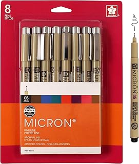 SAKURA Pigma Micron Fineliner Pens - Archival Black, Colored Ink Pens for Writing or Drawing - Holiday Gifts for Artists, ...