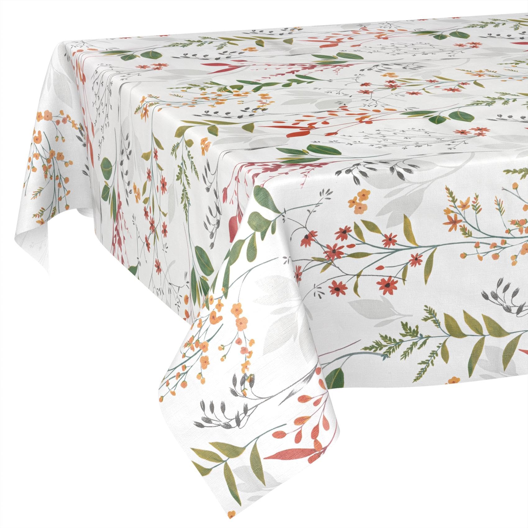 Oilcloth Tablecloth, Washable, Wax Tablecloth, Easy Care, Water-Repellent, Lotus Effect, Garden Tablecloth, Natural, 240 x 140 cm, Cut Edge