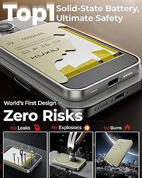 Amazon.com: KU XIU 2025 Solid-State Magnetic Portable Charger