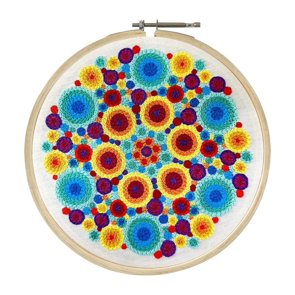 Embroiderymaterial Cross Stitch Embroidery Kit for Beginners Adults & Kids with Instruction | Blooming Flower Design | DIY Activity Craft Set | New Hobby Kit with Threads, Fabric, Hoop & All