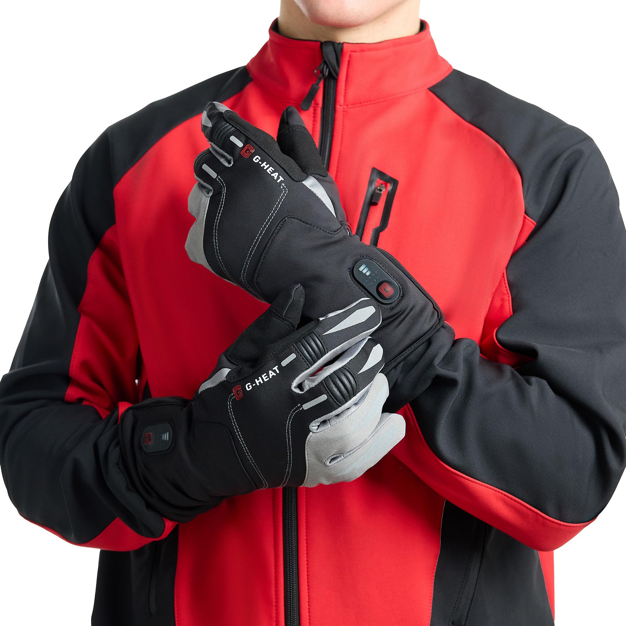 G-HEAT Beheizte Fahrradhandschuhe Flex+ | wasserdicht & winddicht | Unisex | Silikongriff | reflektierend | bis zu 6 Stunden Wärme | ideal für Fahrrad, Alltag und Outdoor-Sportarten