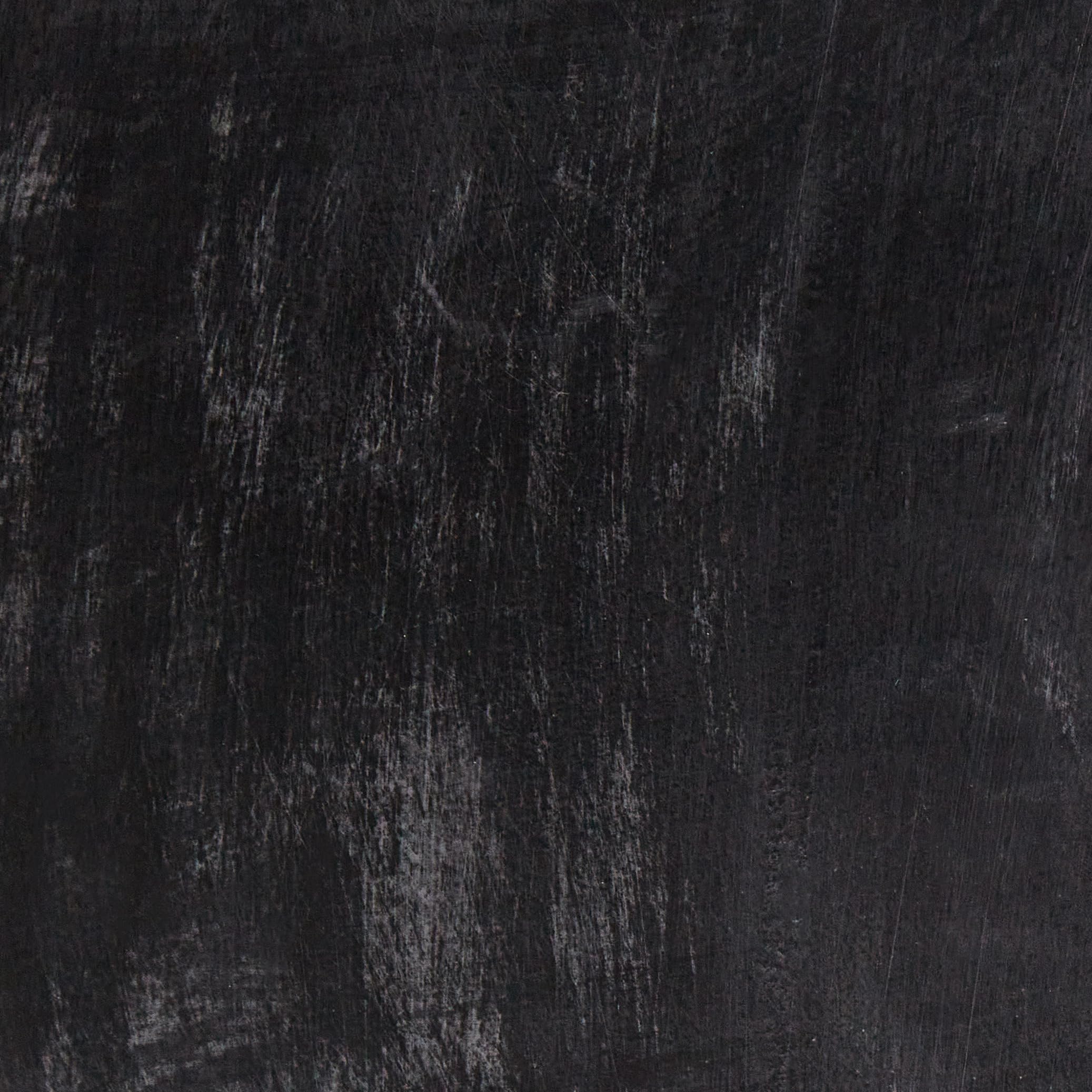 Beliani Table d'Appoint Traditionnelle Bois de Manguier Ronde 52 x 52 cm Meubles de Salon Noir Leeton