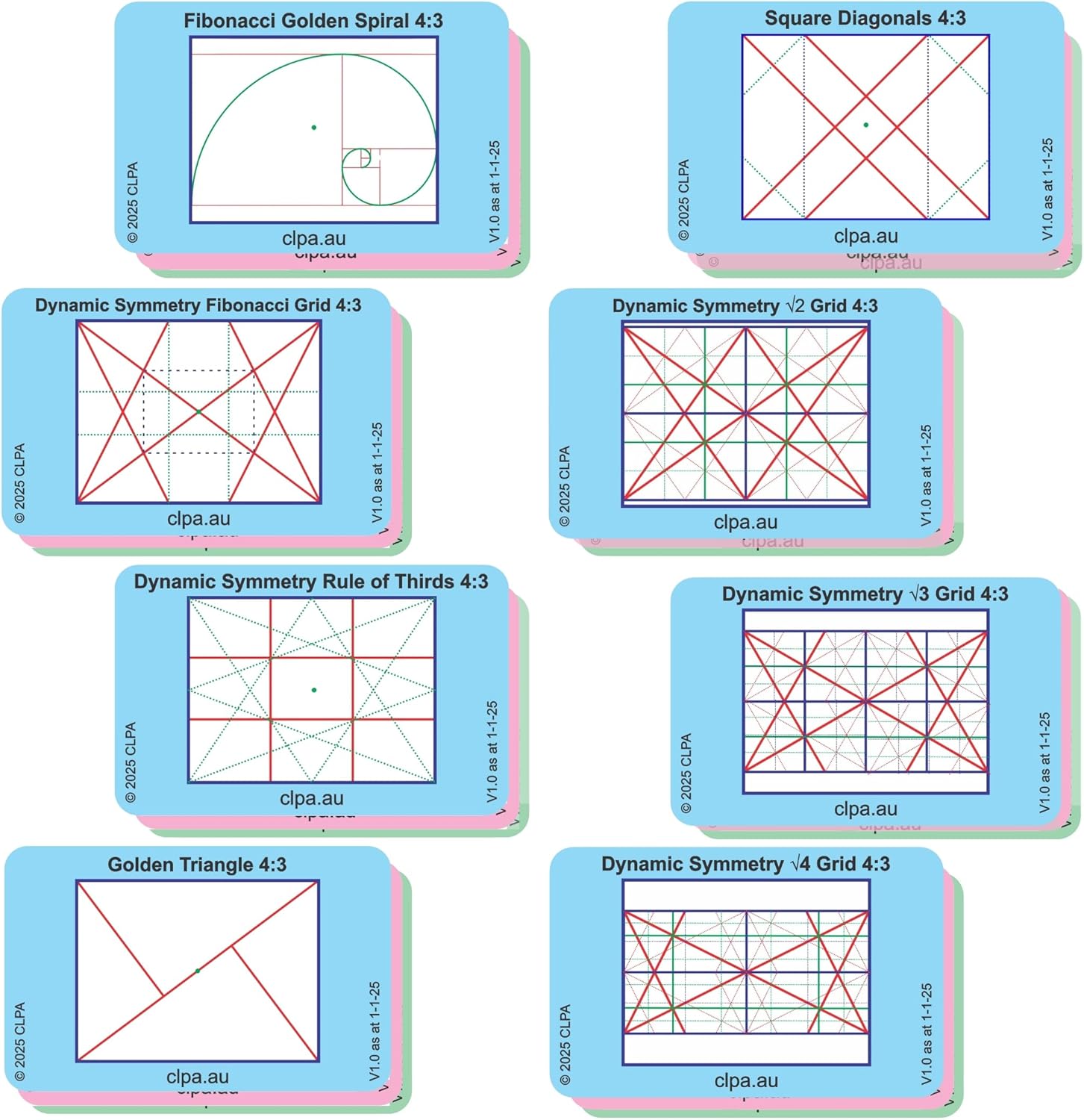 Full Photographic Viewfinder Set: All CLPA Photographic Viewfinder Tools for Art, Photography, & Video