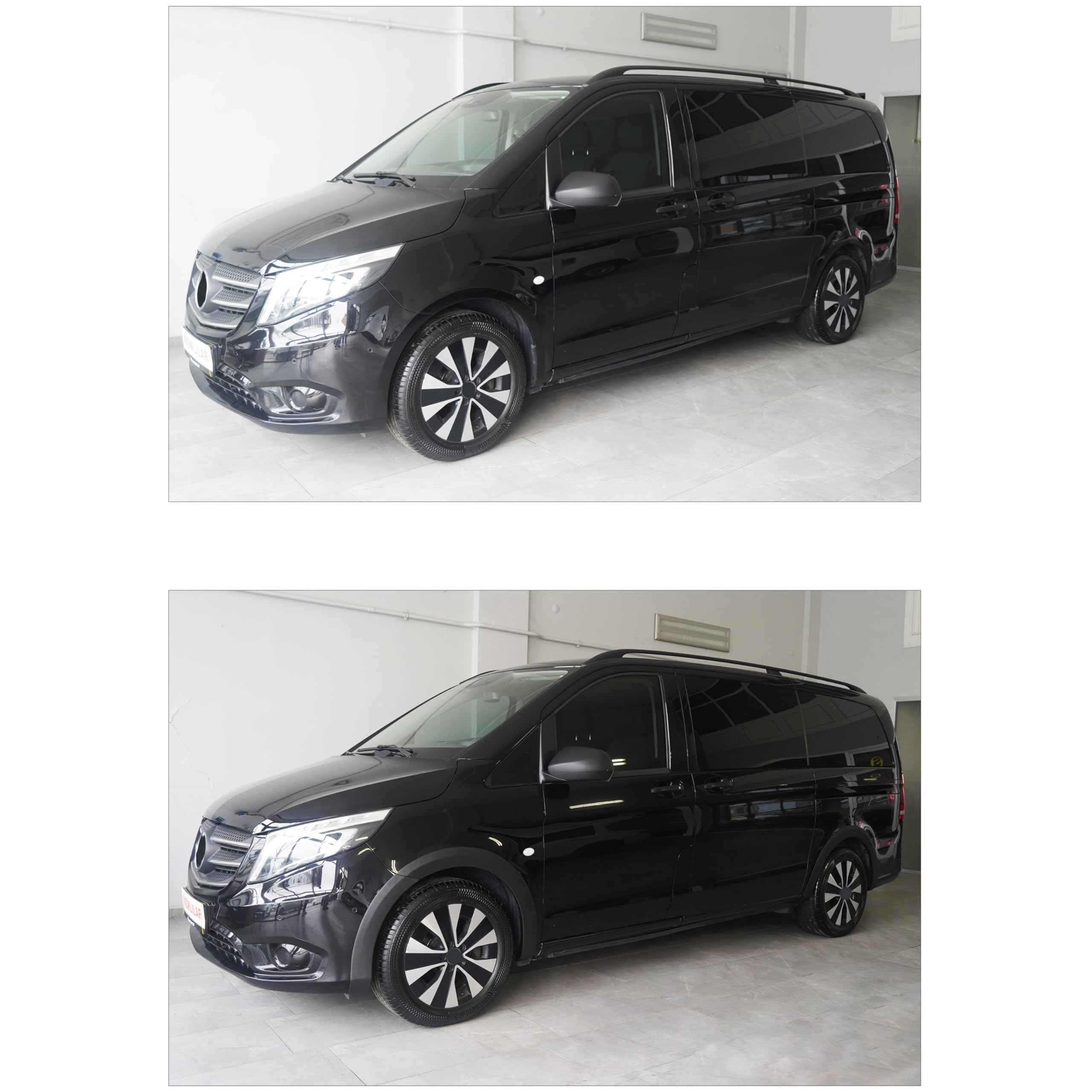 INLY 8 TLG Radlauf Fender Stoßfänger Kotflügel Radlaufschutz ABS Kunststoff Schwarz kompatibel mit Vito W447 (ab 2014)