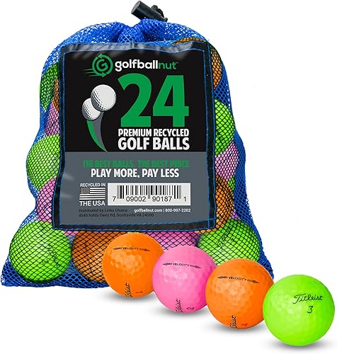 Usado y reciclado para Titleist Mix Mint 5A (blanco y amarillo y colores) (24 y 48) pelotas de golf bolsa de malla incluida