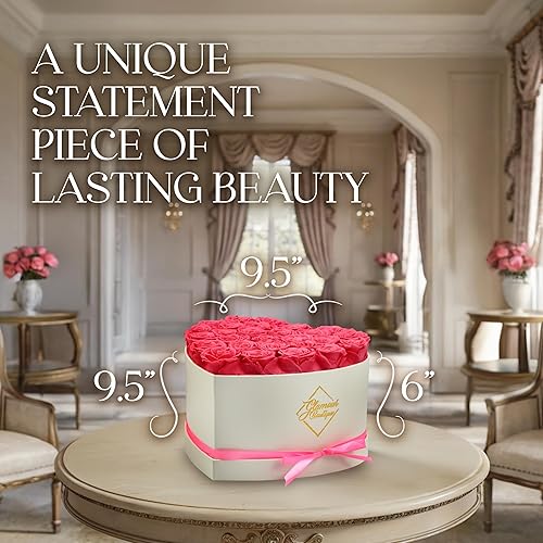 Miniatura 6 de GLAMOUR BOUTIQUE Rosas preservadas en una caja, regalos para ella, esposa y mamá, decoración de flores de rosas para regalo de cumpleaños, ramo de