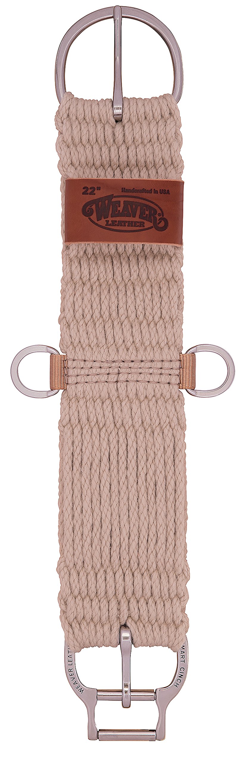 Weaver Leather Mohair Blend 27 Strand Straight Smart Cinch, 24", Tan