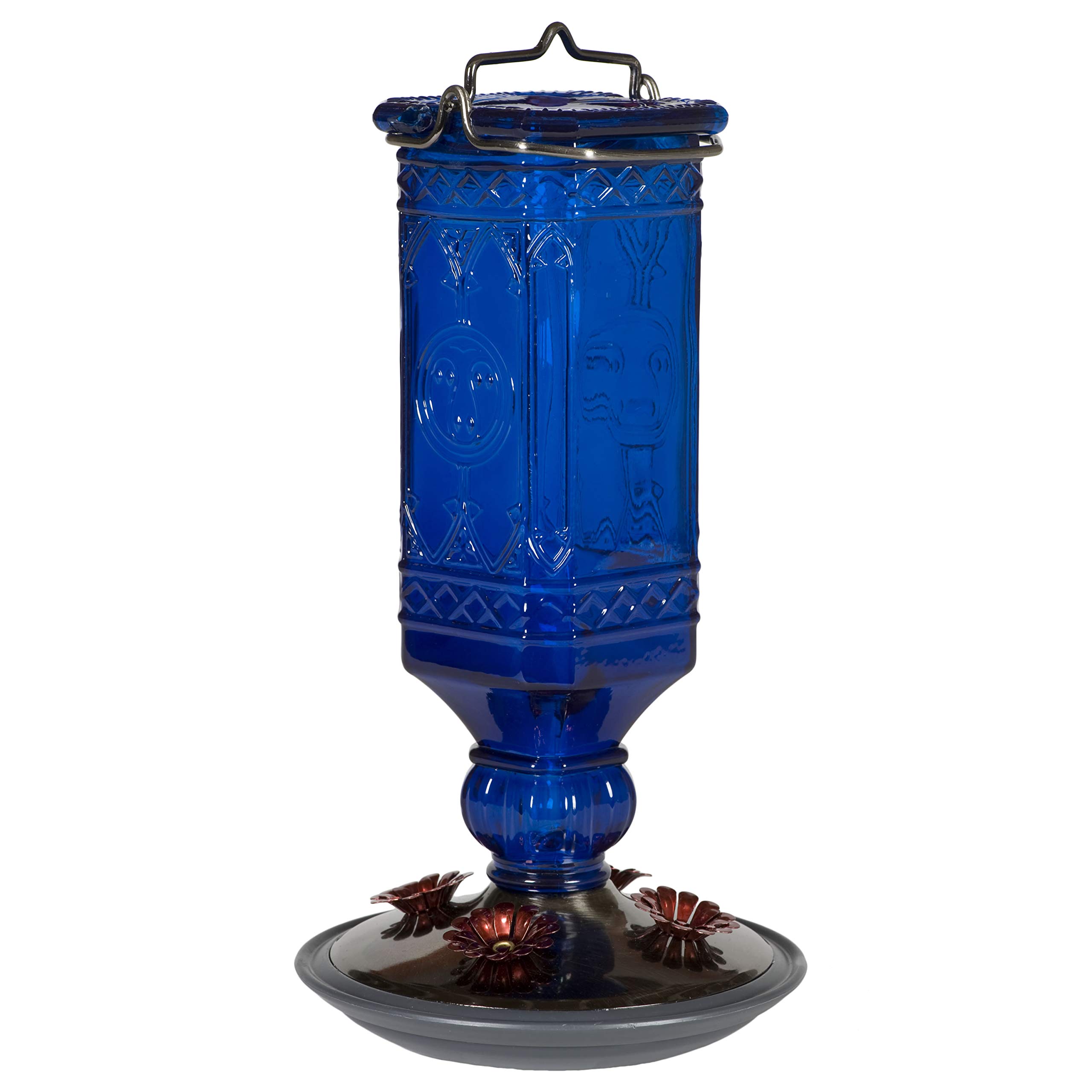 Perky-Pet 8117-2 Cobalt Blue Antique Bottle Hummingbird Feeder, 16 Ounce, 100514993, Medium — image 1