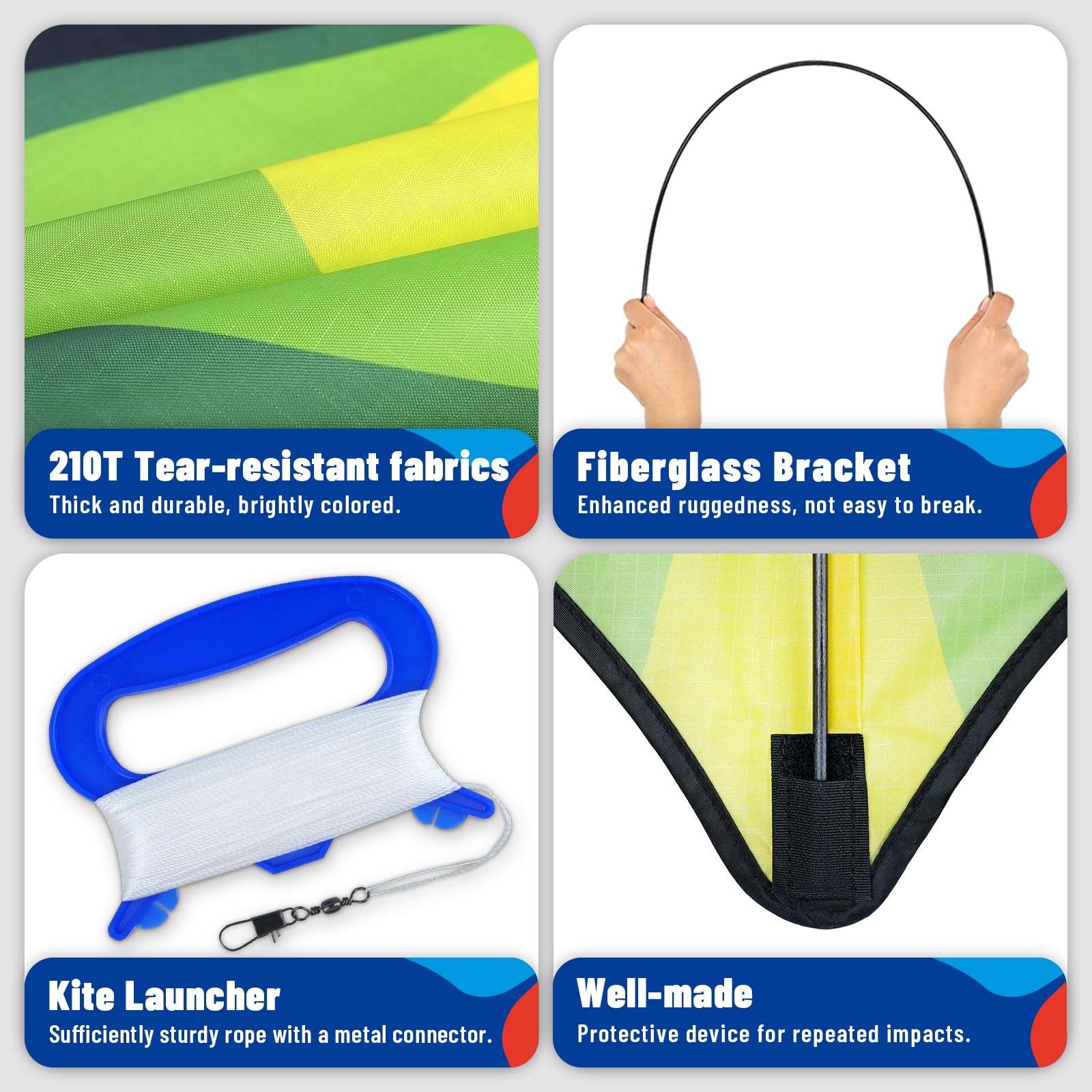 Delta - Cometa para niños y adultos, cometa de playa y parque de una sola línea para juegos y actividades familiares al aire libre