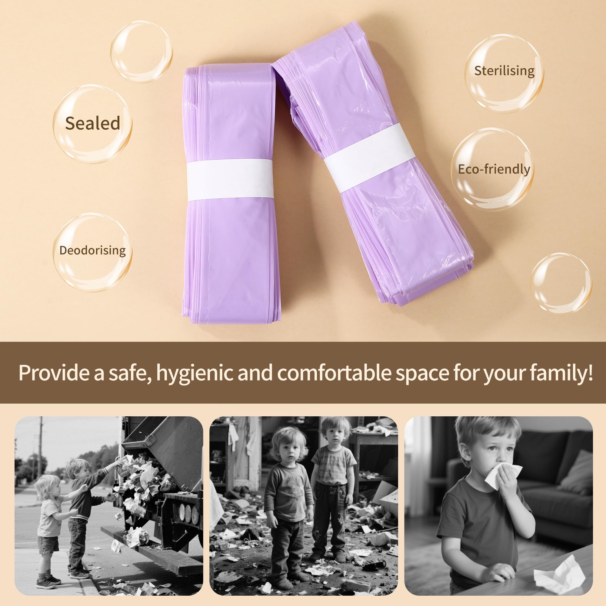Sachets Poubelle Couches Recharge Pour Seau à Couches - Lot De 10 Sacs Longs 4,5 M - Compatible Tommee Tippee, Genie, Angelcare Sac Couche Bébé Sachets Poubelle Couches Recharge Pour Seau à Couches - Lot De 10 Sacs Longs 4,5 M - Compatible Tommee Tippee, Genie, Angelcare Sac Couche Bébé