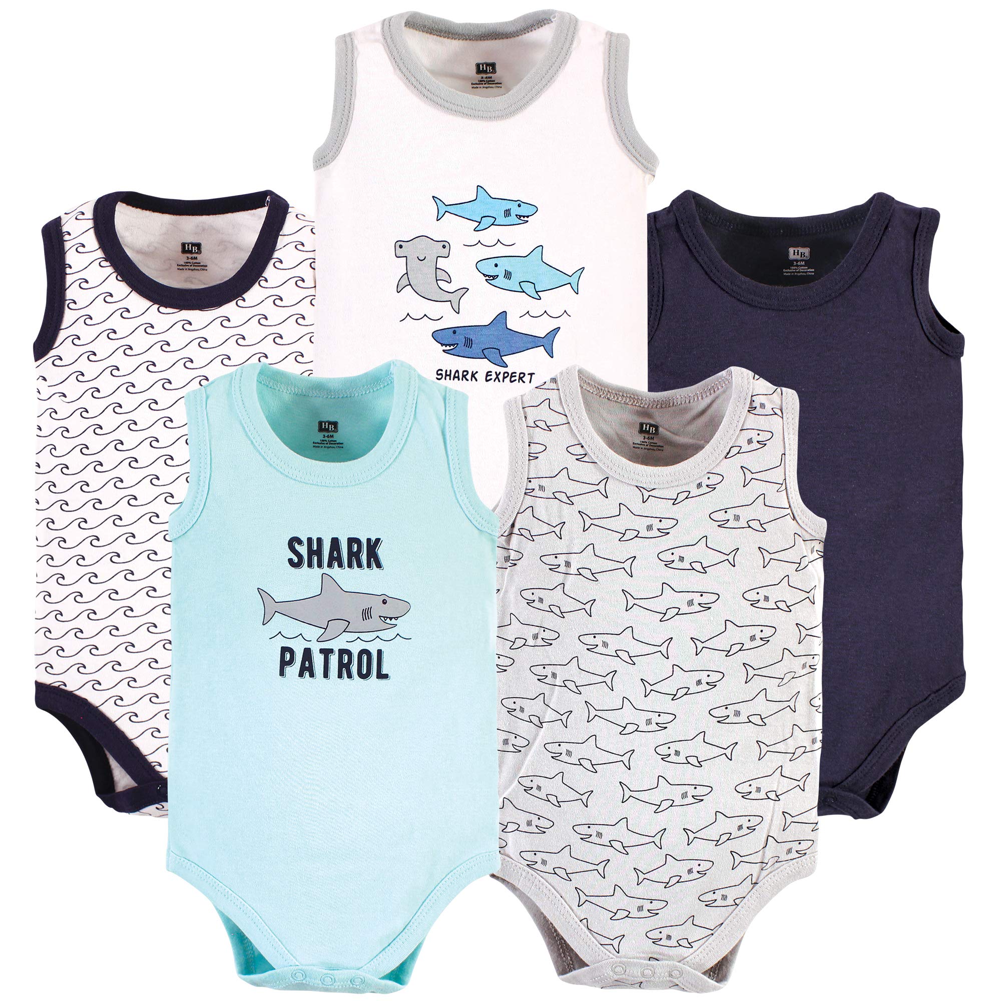 Hudson Baby Unisex Baby Cotton Sleeveless Bodysuits