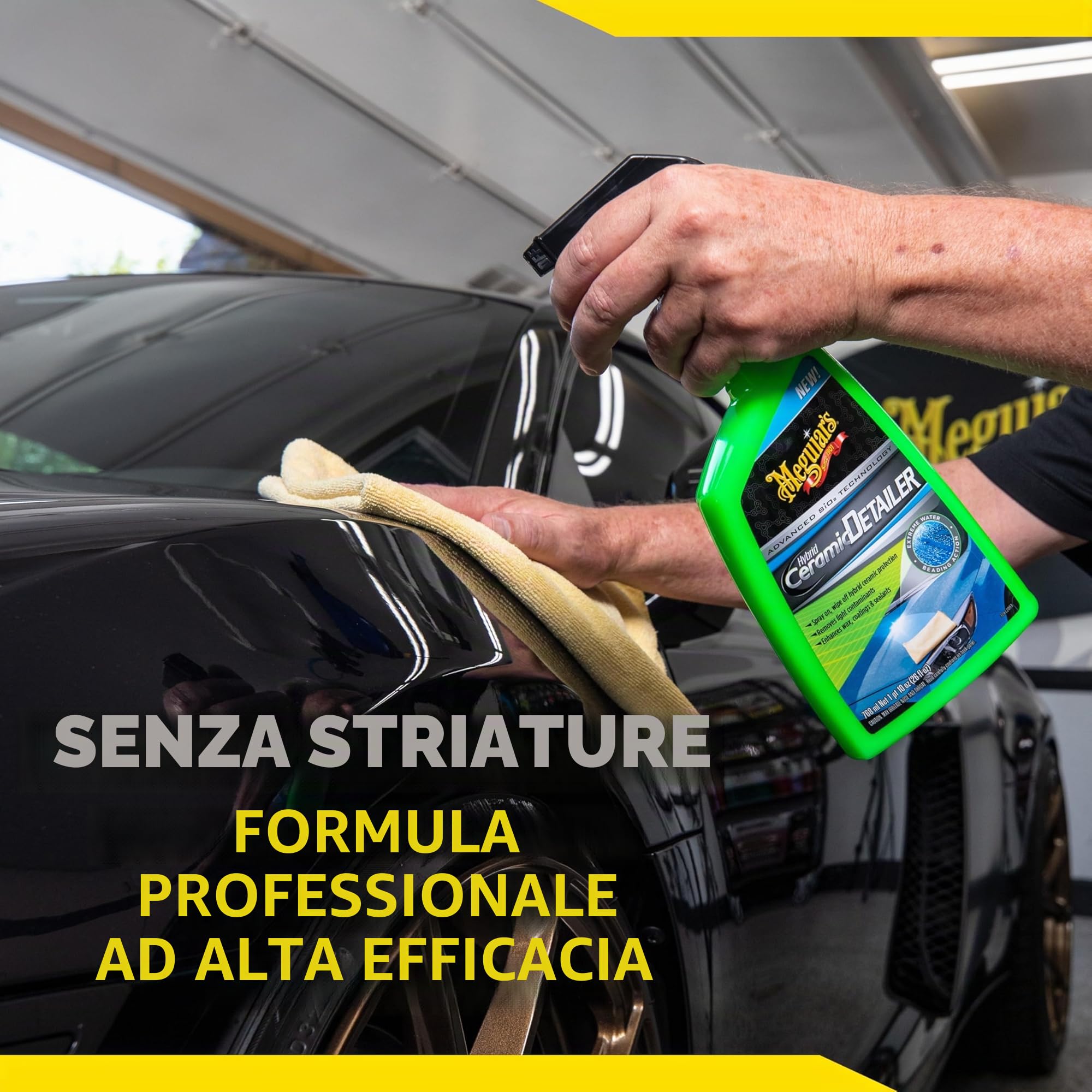 Meguiar's Hybrid Ceramic Detailer, Protezione in Ceramica Ibrida per Auto e Moto - Pulisce e Protegge, Migliora Cera, Rivestimenti e Sigillanti, 769 ml, G200526EU