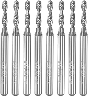 uxcell PCB Drill Bits 2.1mm Tungsten Carbide Spiral Flute Jewelry CNC Engraving Print Circuit Board Micro Drill Bits 1/8" Shank 8pcs