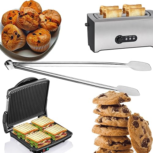 Miniatura 6 de Pinzas para servir  Pinzas de parrilla para cocinar barbacoa para cocinar y servir alimentos en los tamaños que necesitas  12 y 10 pulgadas  Pinzas