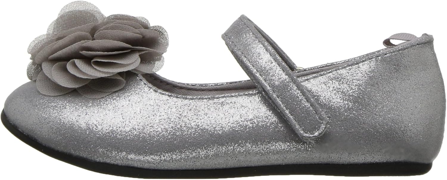 Baby Deer Girl's 02-6746 Shoe, Silver, 3 Child US Toddler