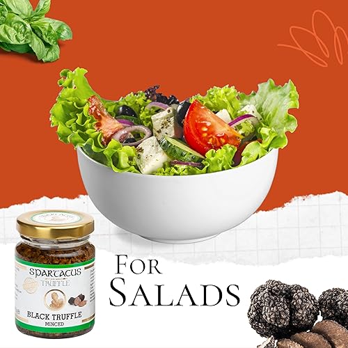 Miniatura 4 de Spartacus - Trufas negras conservadas en aceite de oliva virgen extra, condimento gourmet perfecto para pizza, pasta, ensaladas, papas, carne y