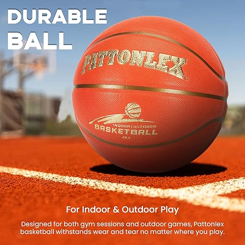 Miniatura 18 de Balones de baloncesto de cuero de 28.5 pulgadas, tamaño oficial 6, para interiores y exteriores, baloncesto para mujeres jóvenes (desinfladas)