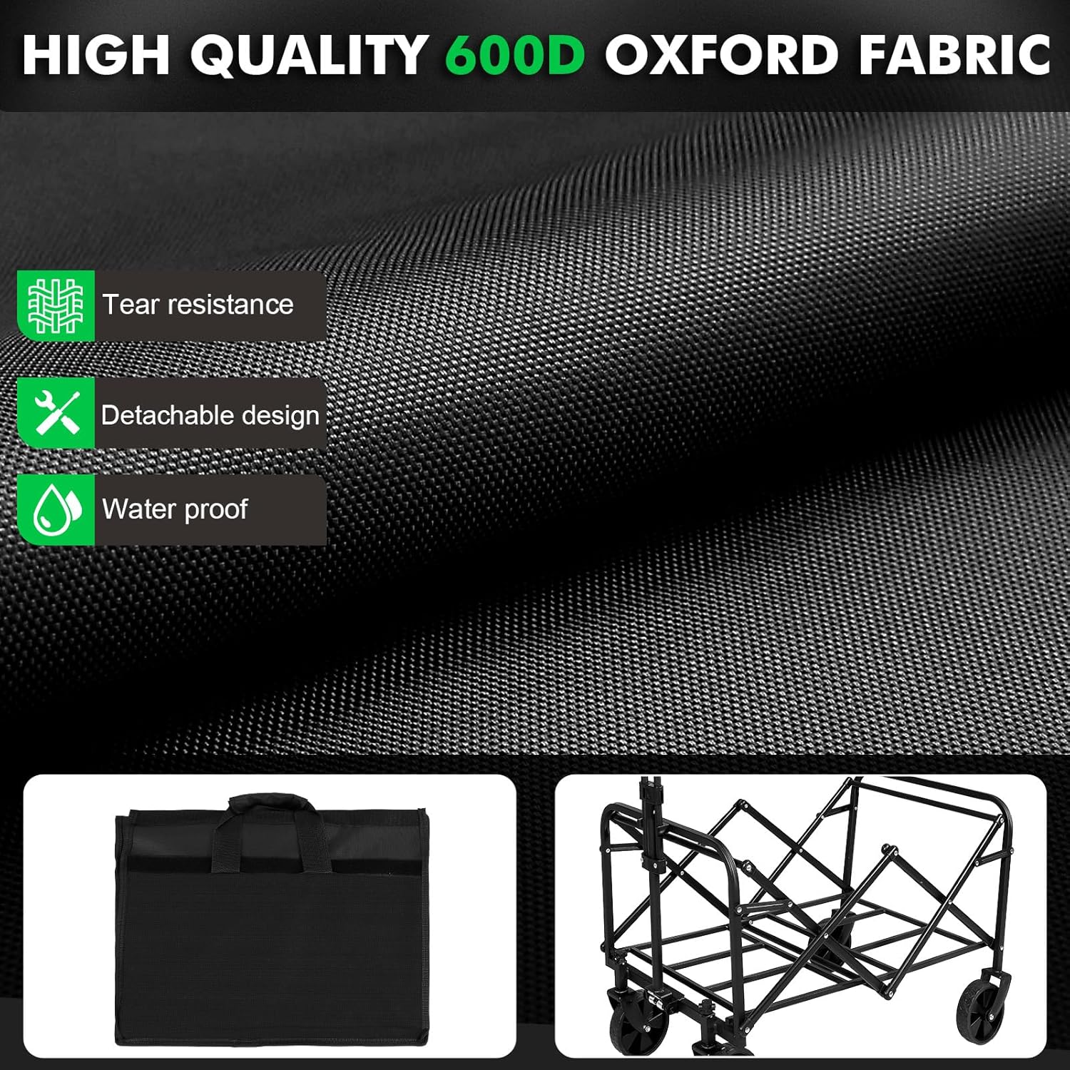 Collapsible Wagon Cart Foldable, Portable Heavy Duty Collapsible Beach Cart All Terrain with Large Capacity, Garden Wagons with Wheels for Shopping, Sports, Camping,Garden,Grocery Collapsible Wagon Cart Foldable, Portable Heavy Duty Collapsible Beach Cart All Terrain with Large Capacity, Garden Wagons with Wheels for Shopping, Sports, Camping,Garden,Grocery