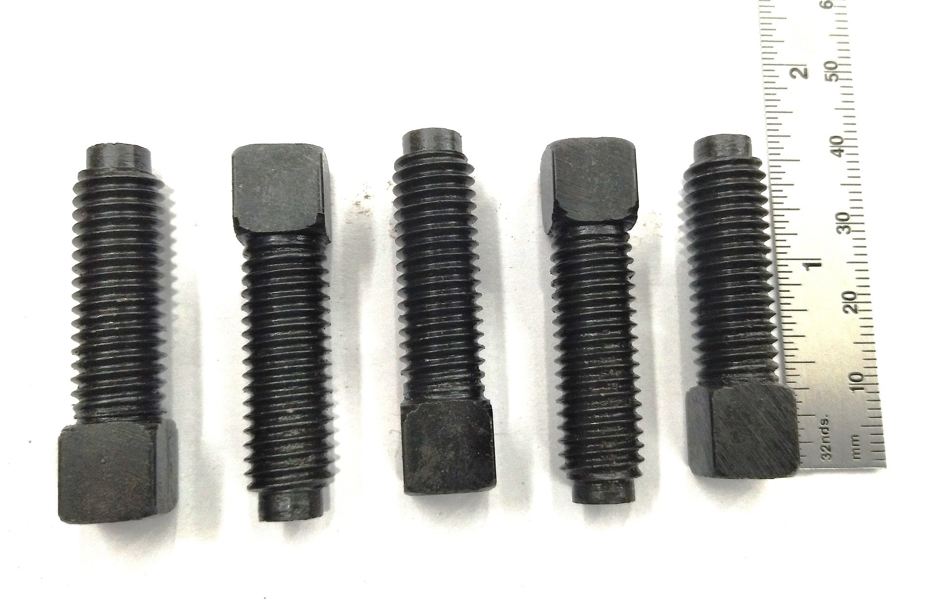 Set di 5 bulloni a testa quadrata, filettatura M10 x 1,5 per tornio T2 a cambio rapido portautensili