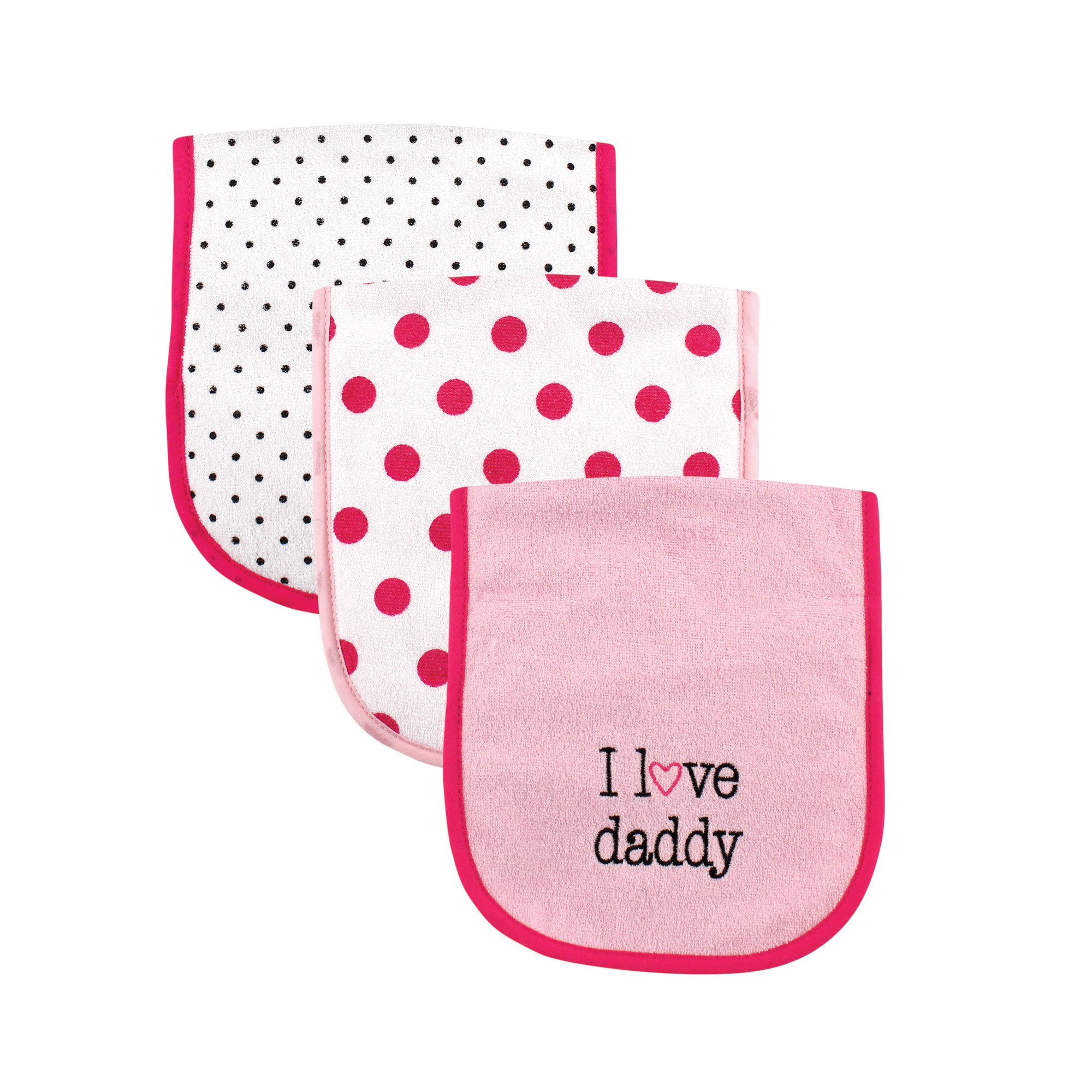 Luvable Friends 3 Count I Love Mommy and Daddy Baby Burp Cloths-image-26