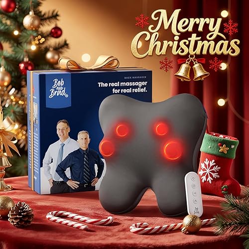 Miniatura 5 de BOB AND BRAD Masajeador de espalda con calor y control remoto, EZBack Plus Masajeador de cuello con cable para aliviar el dolor de tejido profundo,