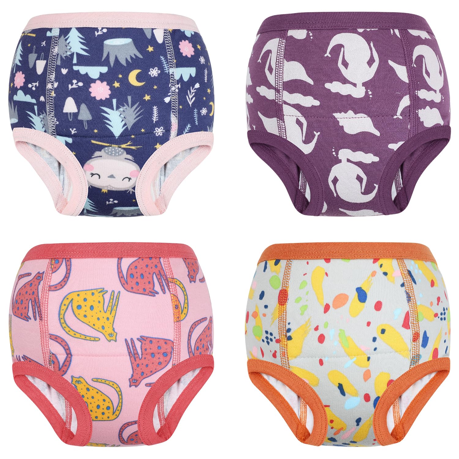 FLYISH DIRECT Training Pants Boys, Potty Training Pants 100% Cotton Toilet Baby Training Underwear, 4 Packs — view 17
