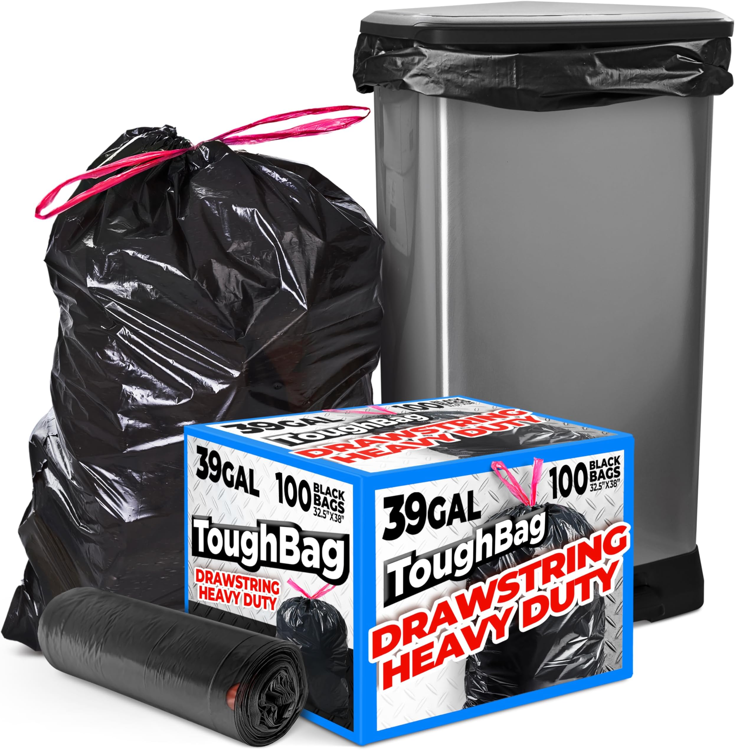 Hefty Strong Lawn & Leaf Trash Bags, 39 Gallon, 38 Count