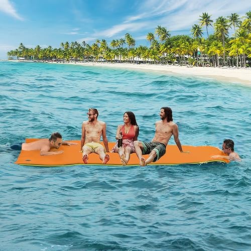 CTSC Alfombra flotante  Alfombra flotante Lily Pad  12 x 5 pies alfombra de agua flotante para lago, espuma XPE resistente a desgarros de alta