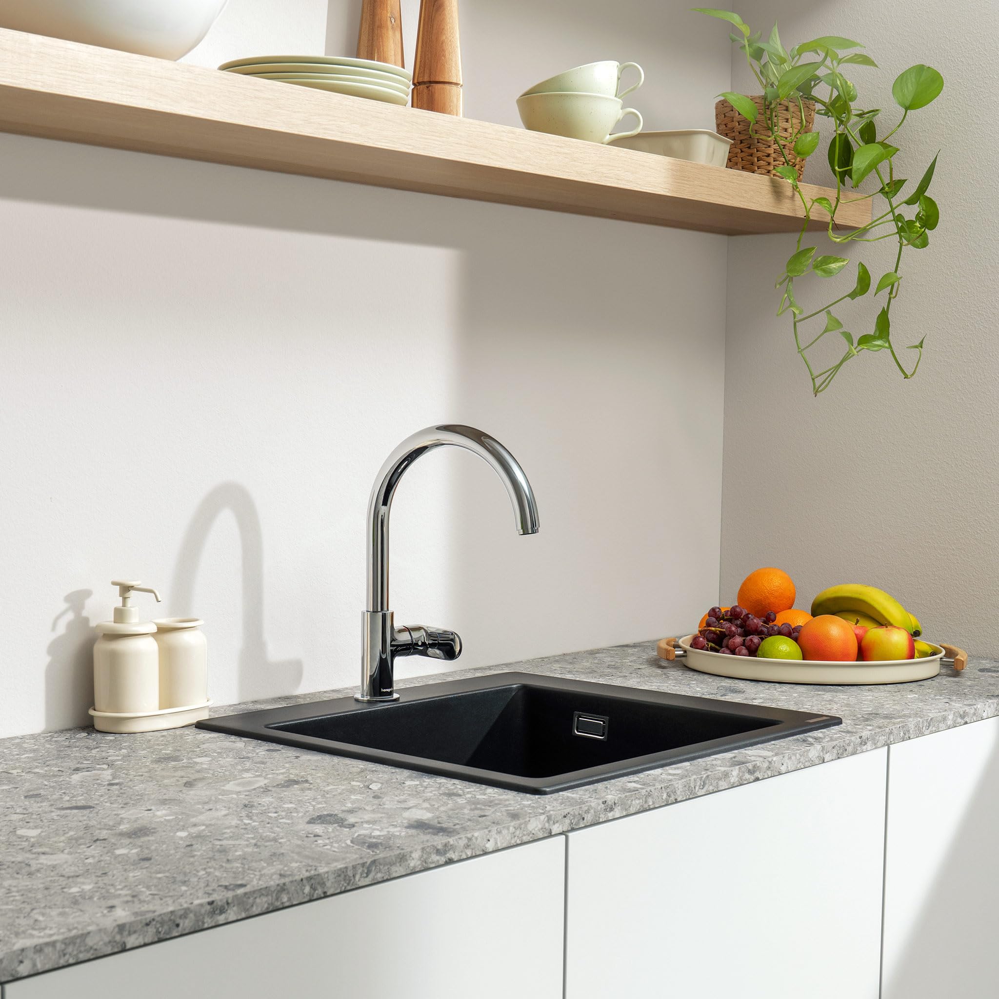 hansgrohe Vernis Blend M35 Grifo monomando de cocina 260, con caño giratorio, 1 tipo de chorro, cromo, 71870000