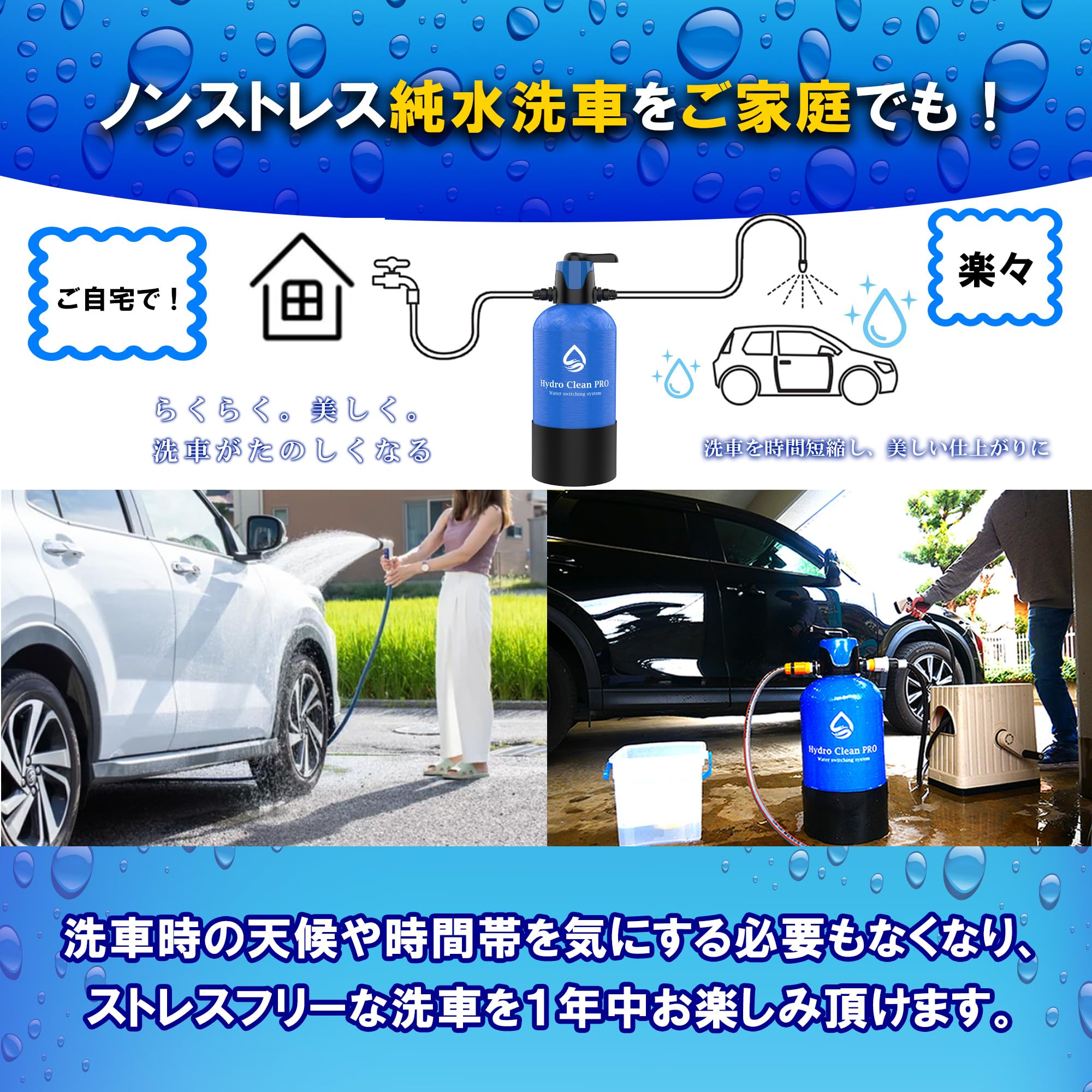 Amazon.co.jp: HydroCleanPRO 洗車用 純水器 スターターセット モード 