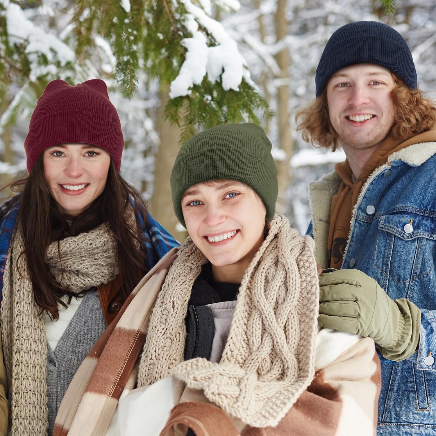 Winter Beanie Hats Bulk for Men Women Beanie Cap for Donation Cozy Knitted Cuffed Skull Cap Gift Soft Ski Hat