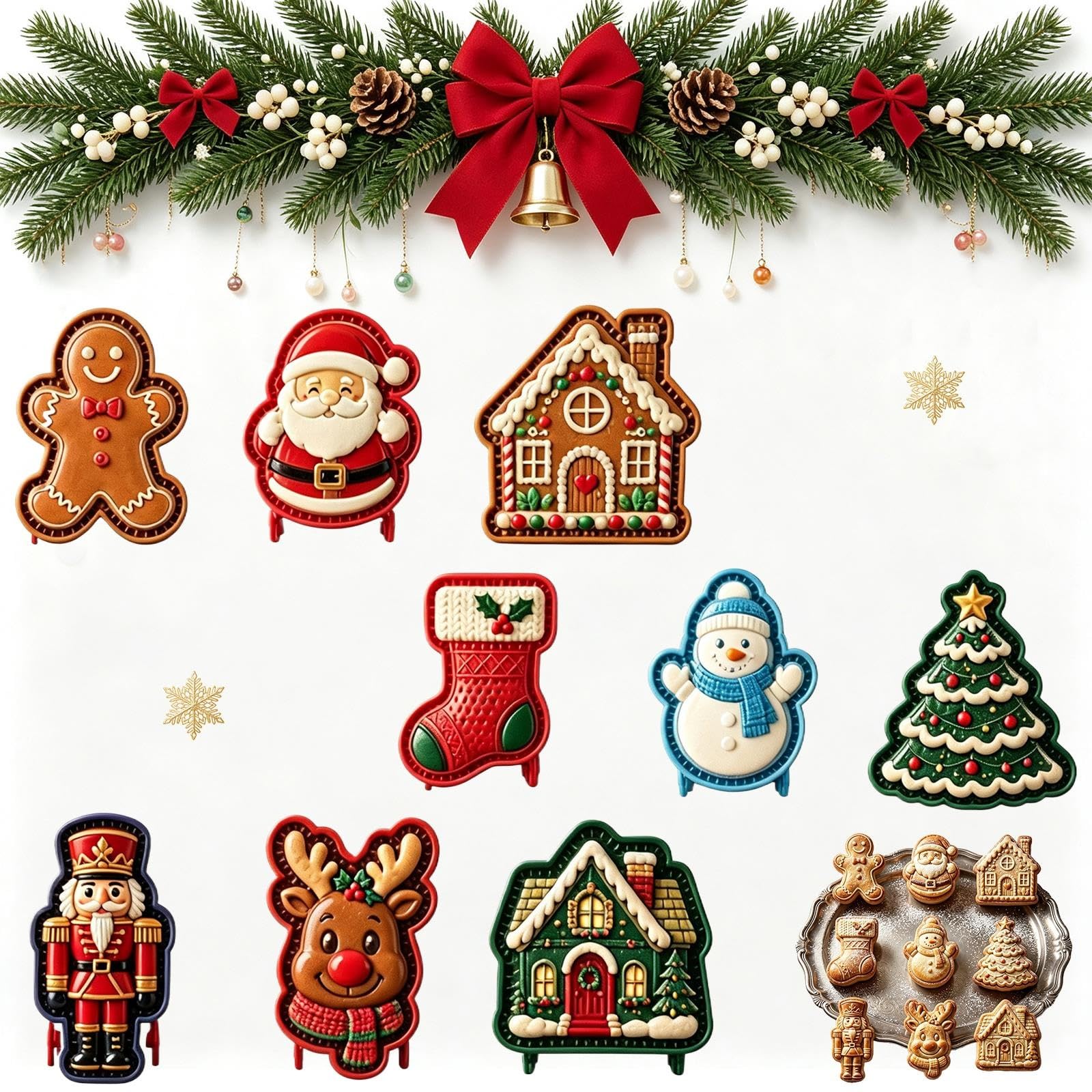 Stampi for mini torta di Natale a 9 modelli, stampi for goffratura