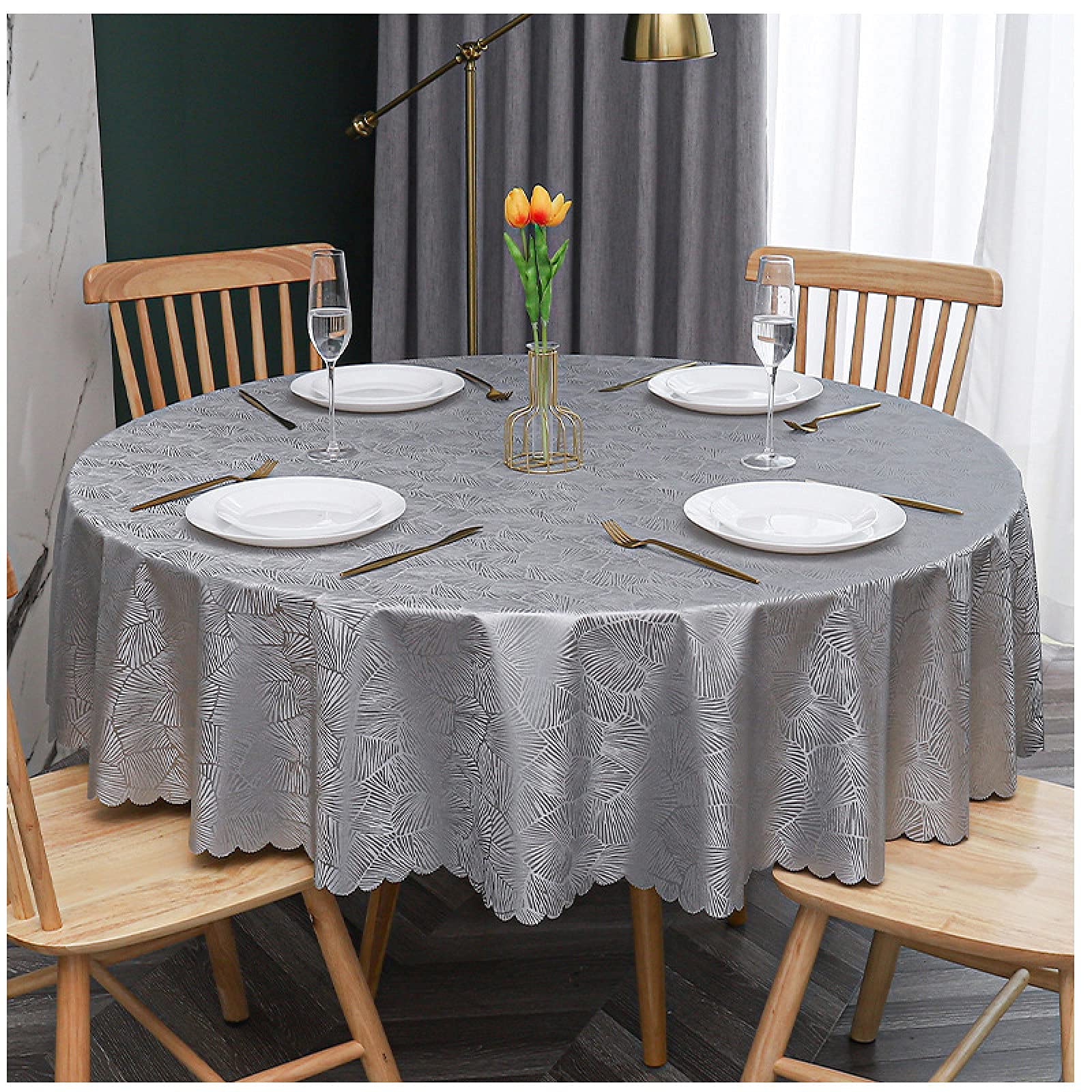 Nappe en PVC facile à nettoyer pour protéger la table de cuisine des taches