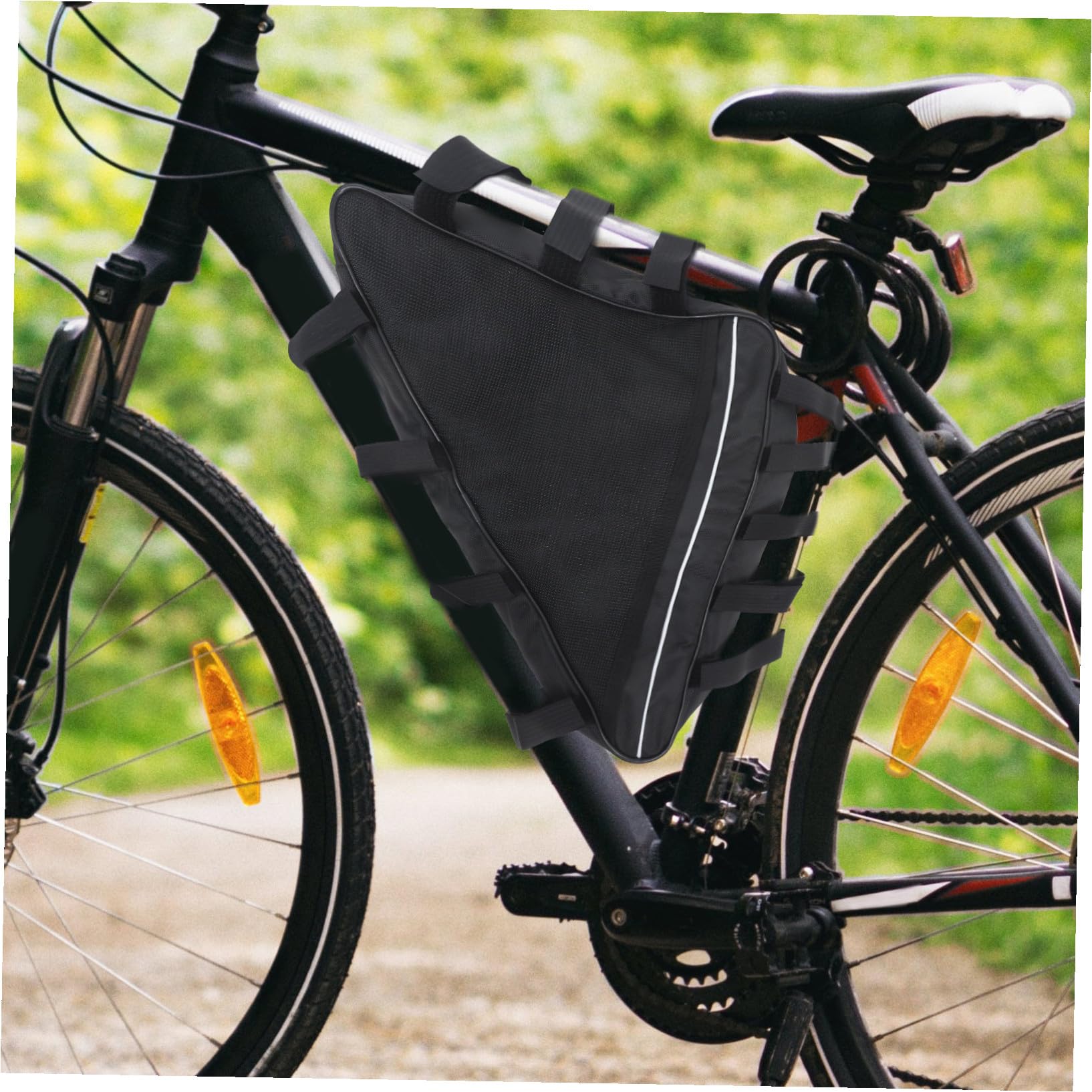 Borsa Triangolo Bici 693, Grande Capacità, Oxford Nero