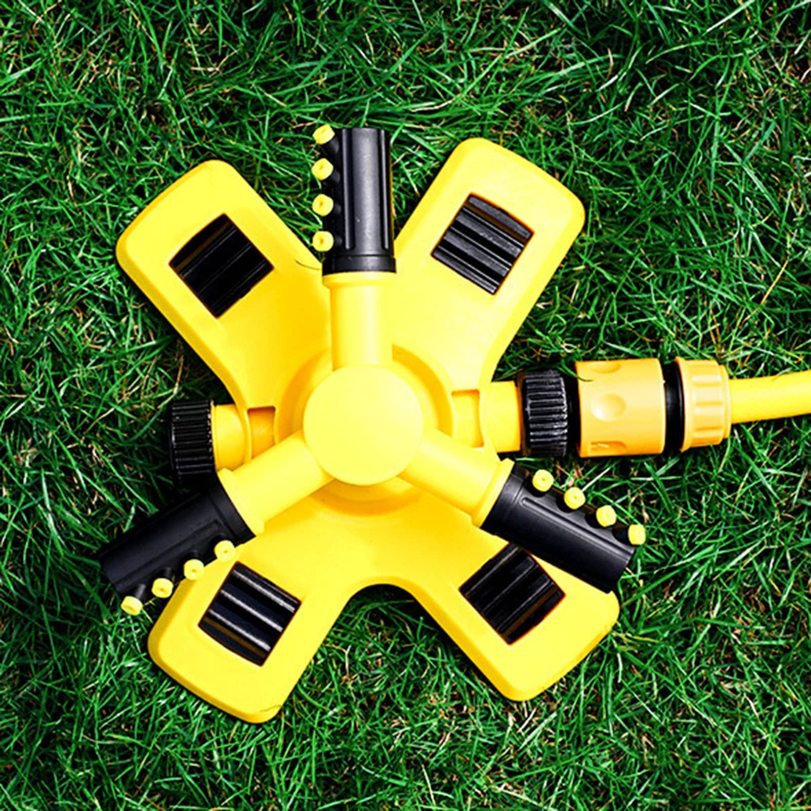 Rociador de jardín for césped, rociador de Agua automático de 360 ​​Grados, Cabezal de rociador de riego de Patio de césped ABS, Boquilla de rociador de Suministro de jardín Ajustable