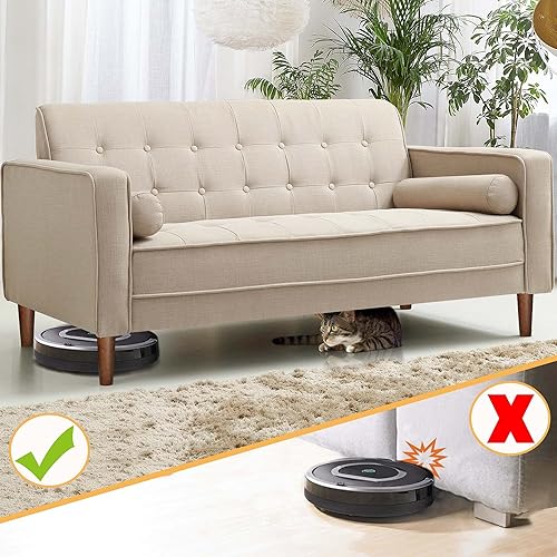 Miniatura 8 de AORYVIC Patas de sofá de madera de repuesto para muebles de 8 pulgadas, patas de tocador de mediados de siglo con pernos de 516 pulgadas, juego de 4