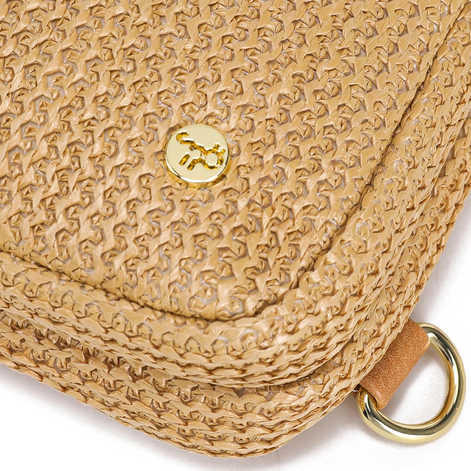 Haytijoe Faux Straw Crossbody Bags for Women RFID Summer Raffia Sling Bag Beach Vacation Travel Purse - Image 6