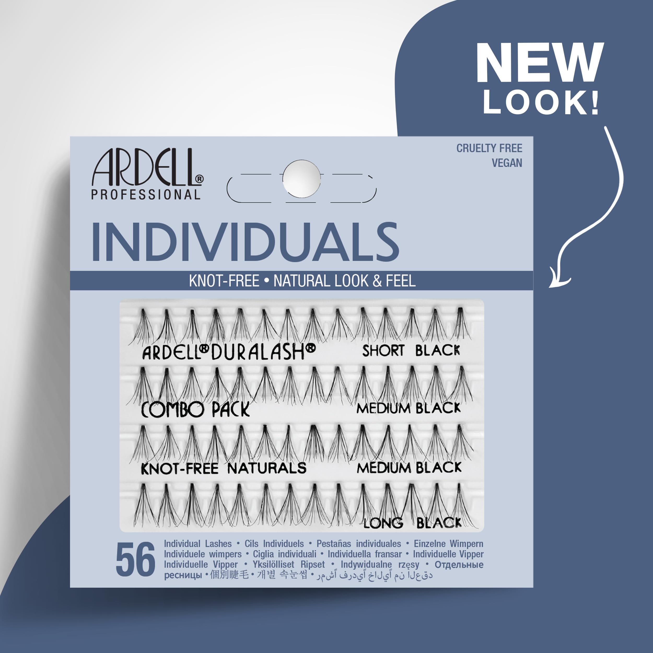 Ardell Professional Individual False Eyelash Combo Pack, Black