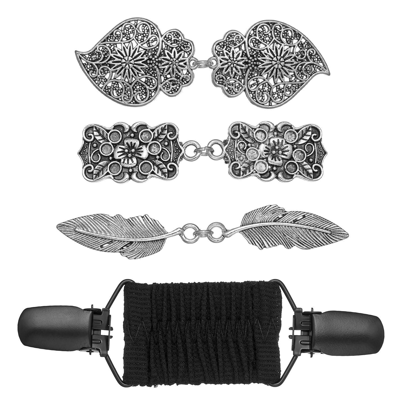 DEVPSISR 4pcs Shirt Dress Cardigan Clip,Women Sweater Shawl Clips for clothing