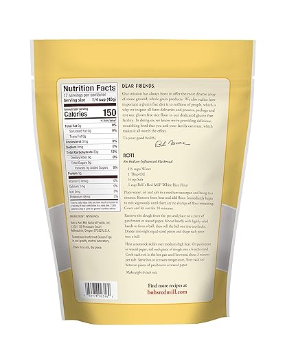 Miniatura 2 de Bobs Red Mill Harina de arroz blanco sin gluten 24 onzas paquete de 1