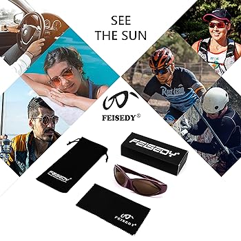 y____76 Amazon.com: FEISEDY Wrap Around Fashion Sunglasses for Men
