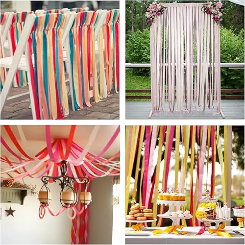 Miniatura 8 de Cinta lila de 2 pulgadas x 25 yardas, cintas de satén de doble cara de 2 pulgadas para manualidades, envoltura de regalos, ideal para el día de la