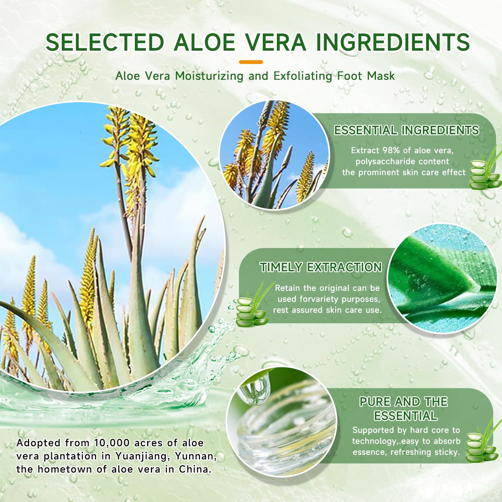 6 Paires Masque Peeling Pied, Masque Pieds, Aloe Vera Masque Pieds Exfoliant, Masque Pieds Nourrissant Hydratant, Masque Pieds Très Secs et Abîmés, Masque Exfoliant Pied pour Femmes Hommes