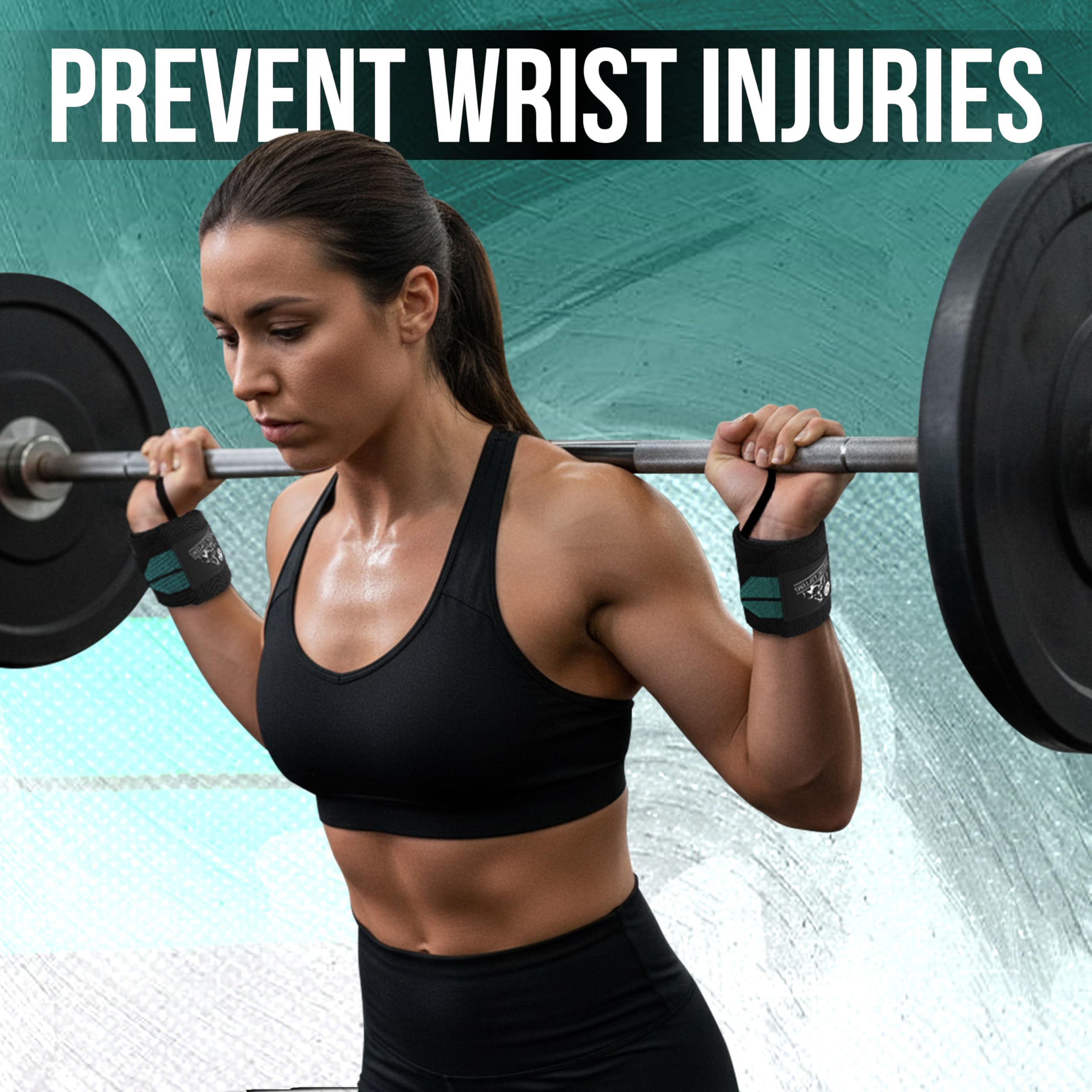 Fasce da Polso per Sollevamento Pesi/Cross Training/Powerlifting/Bodybuilding - per Donne e Uomini - Attrezzatura Premium per la Miglior Forza e Supporto della Mano
