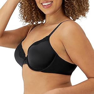 Maidenform Women's Padded Underwire Bra, Full Coverage T-Shirt Bras for Women, Convertible, Seamless (Plus