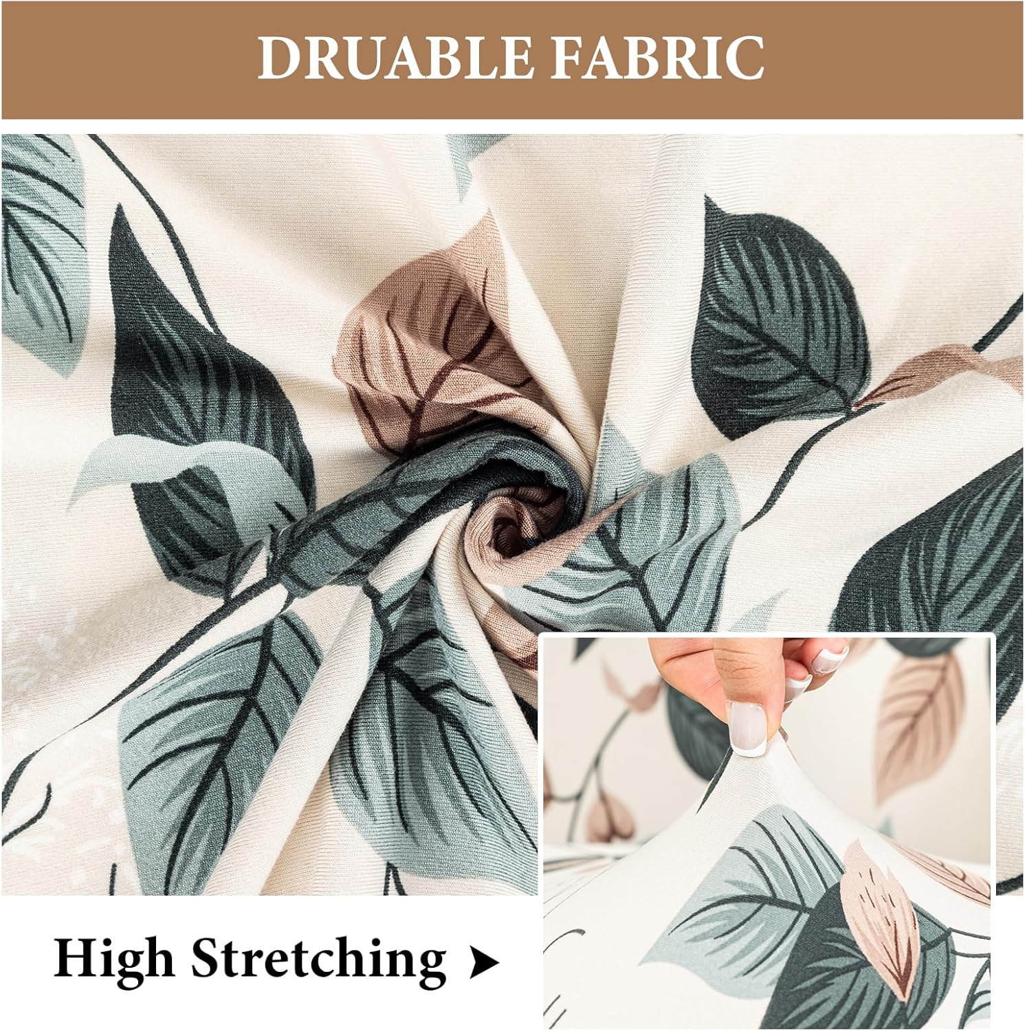 FUANGUI Armless Accent Chair Cover Slipcover, Stretch Spandex Chair Covers for Living Room Removable Washable for Armless Chair Furniture Protector