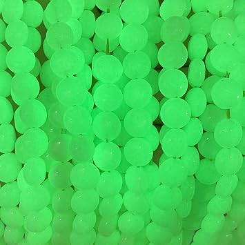 ABCGEMS Glow Green Aragonite Beads from Mexico Cave Calcite Coin 12mm