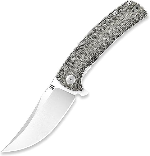 ARTISANCUTLERY Cuchillo plegable Arroyo ATZ-1845 AR-RPM9 de acero en polvo Balde Micarta Tactical Handle Pocket Cuchillo plegable EDC OD Verde